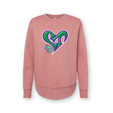 Logo Raw Edge Ladies Sweatshirt